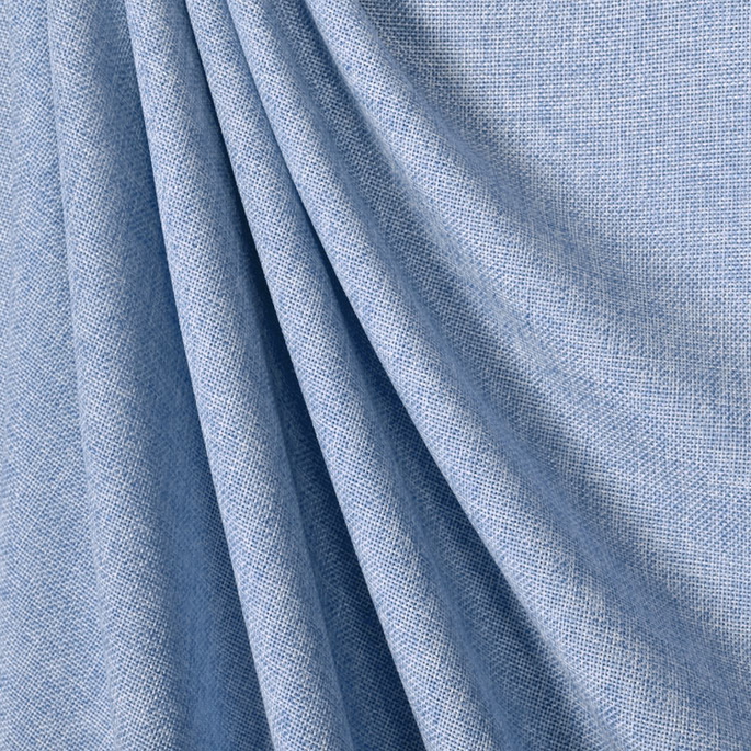 Baby Blue Polyester Linen Fabric image 2 of 2