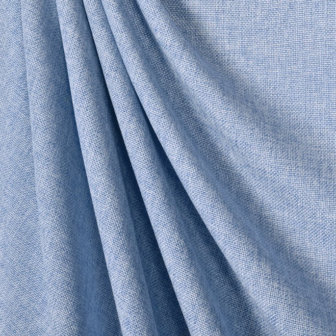Baby Blue Polyester Linen Fabric image 2 of 2