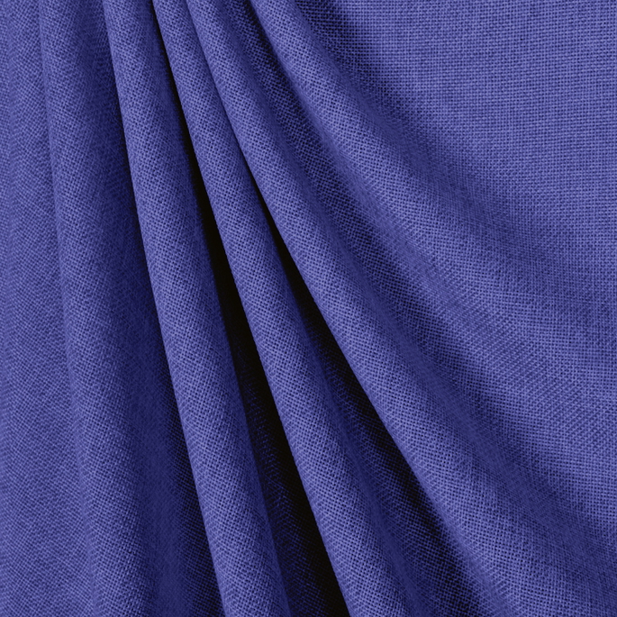 Cornflower Blue Polyester Linen Fabric image 2 of 2