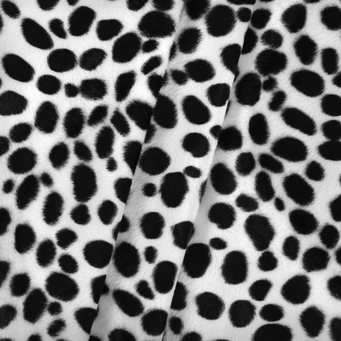 White Dalmatian Velboa Faux Fur Fabric image 2 of 2