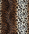 Brown Leopard Velboa Faux Fur Fabric