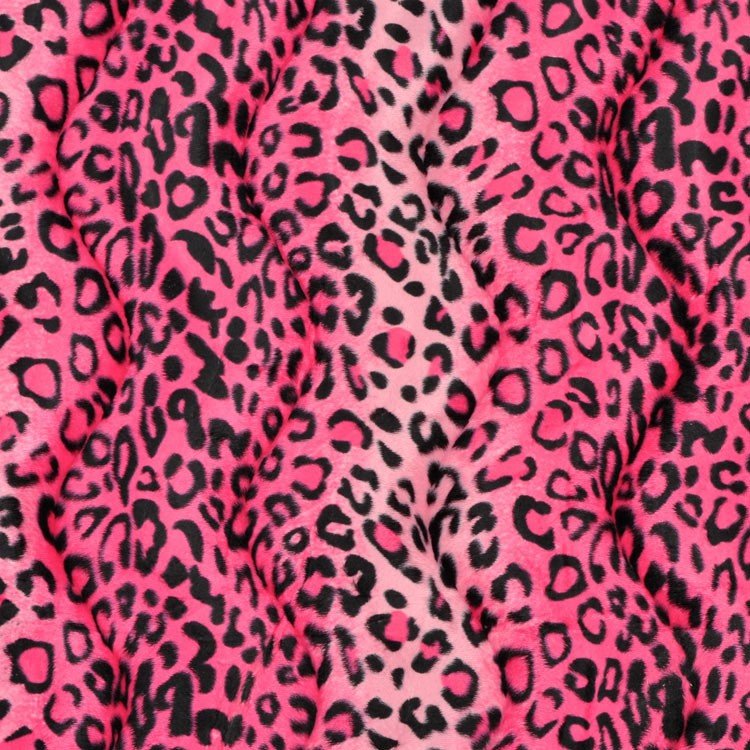 Pink Leopard Velboa Faux Fur Fabric | OnlineFabricStore