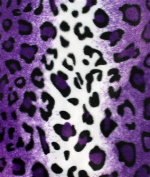 紫色豹子绒毛毛发织物