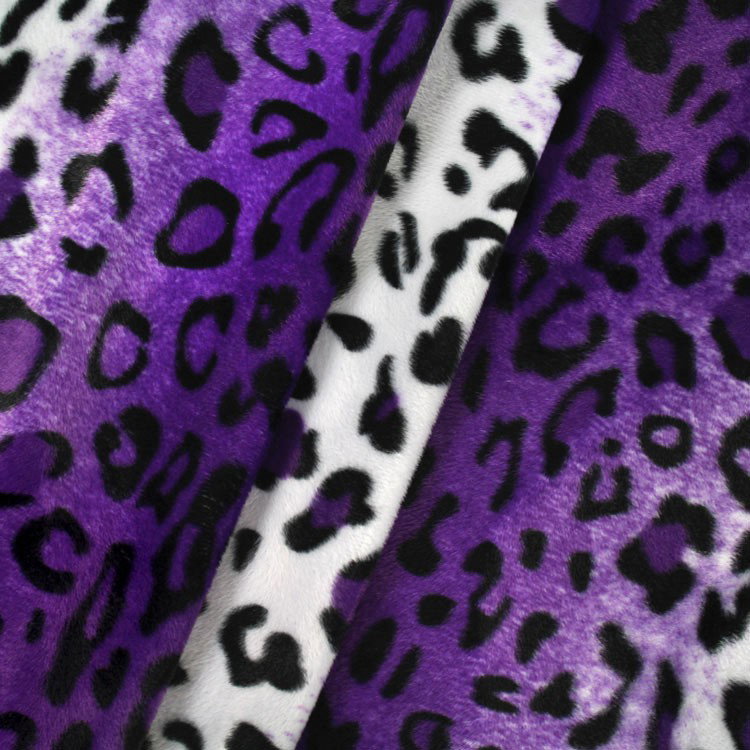 Purple Leopard Velboa Faux Fur Fabric Onlinefabricstore 2067