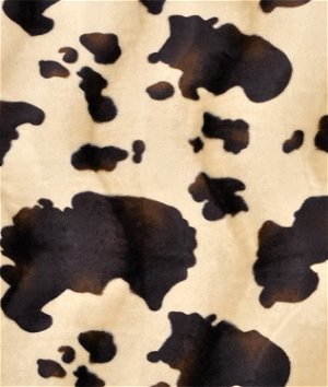 Brown/Ivory Pony Velboa Faux Fur Fabric