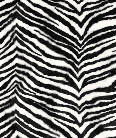 Medium Zebra Velboa Faux Fur Fabric