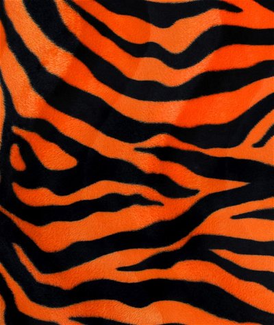 Tiger Pattern Black Orange Animal Wildlife Quilting Fabric - Find a Fabric