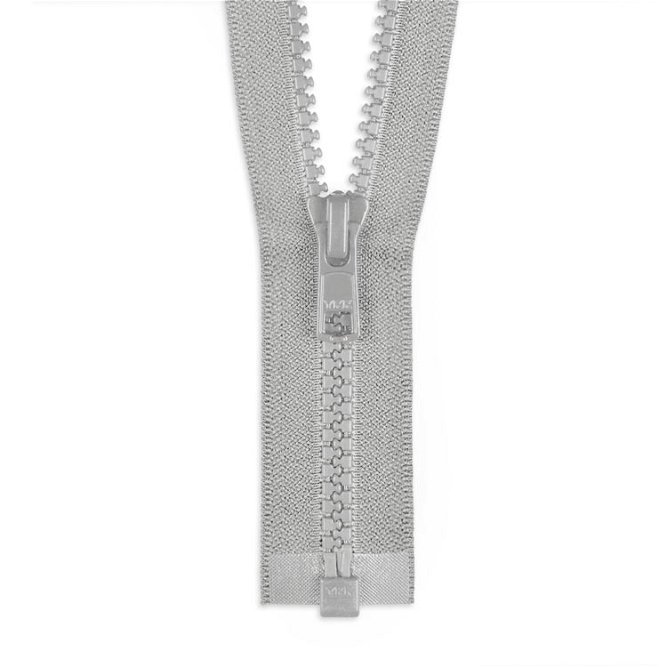 YKK 30&quot; Chrome Gray #5 Plastic Vislon Open End Zipper