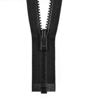 YKK 30 inch Black #5 Plastic Vislon Open End Zipper