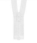 YKK 36" White #5 Plastic Vislon Open End Zipper