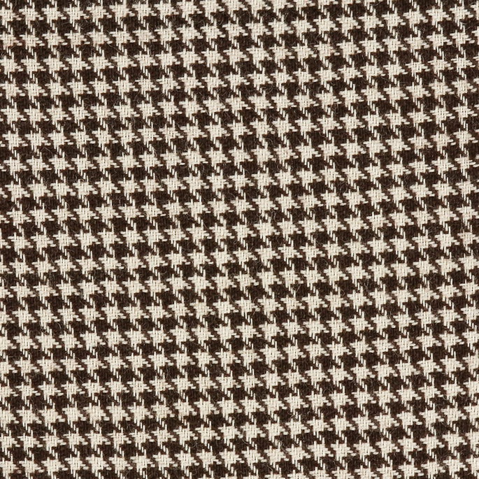 Dorrance Houndstooth Wool Chocolate/White Fabric image 2 of 2