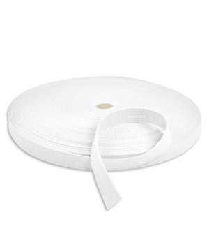 1-1/4 inch White Cotton Webbing