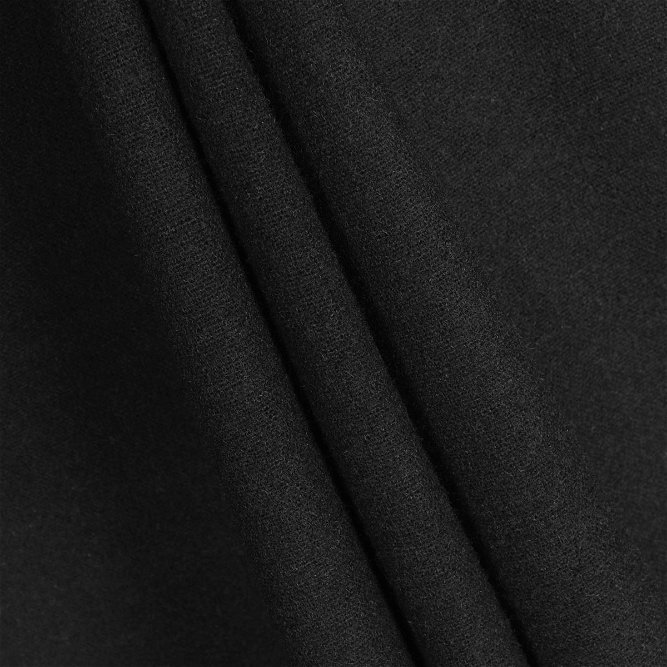 Black Wool Blend Fabric