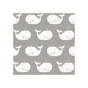 Premier Prints Whale Tales Storm White Twill Fabric
