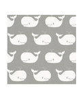 Premier Prints Whale Tales Storm White Twill Fabric