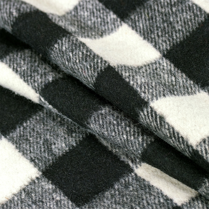 RK Classics Herman Wool Black/White Fabric image 2 of 2