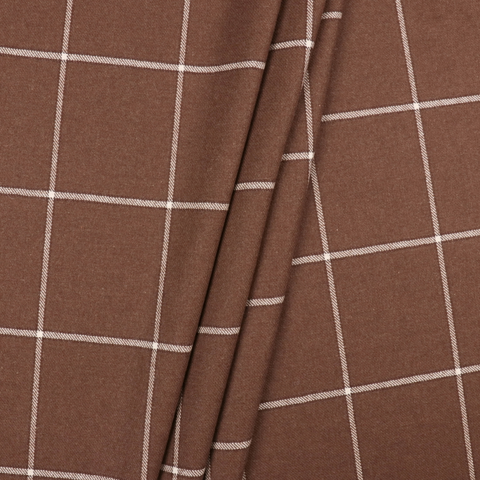 RK Classics Granville Wool Plaid Brown Fabric image 3 of 4