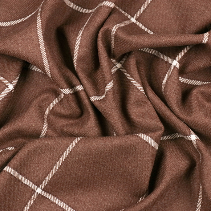 RK Classics Granville Wool Plaid Brown Fabric image 4 of 4