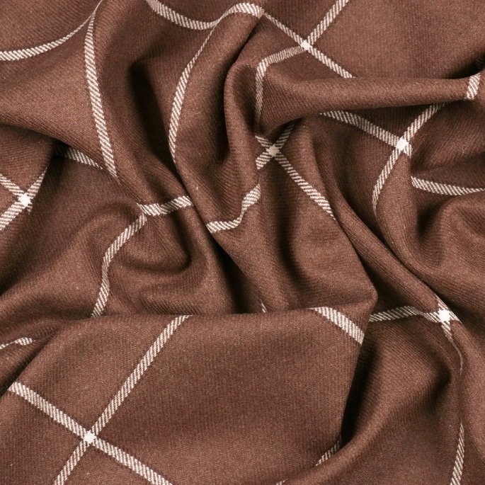 RK Classics Granville Wool Plaid Brown Fabric image 4 of 4