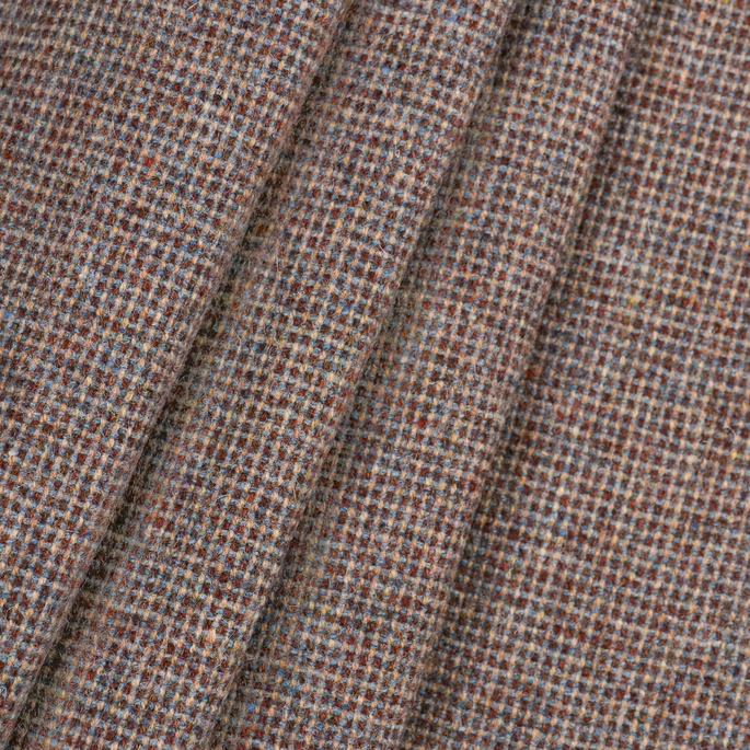 RK Classics Monterey Wool Blue/Copper Tweed Fabric image 3 of 3