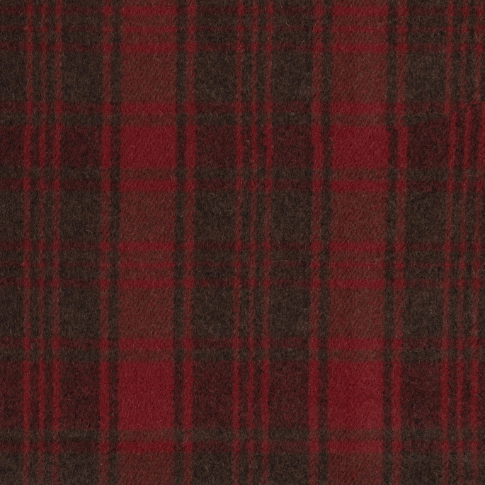 RK Classics Ellis Wool Plaid Red/Brown Fabric image 1 of 2