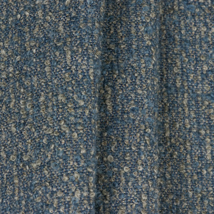 RK Classics Stony Boucle Wool Blue/Grey Fabric image 2 of 2