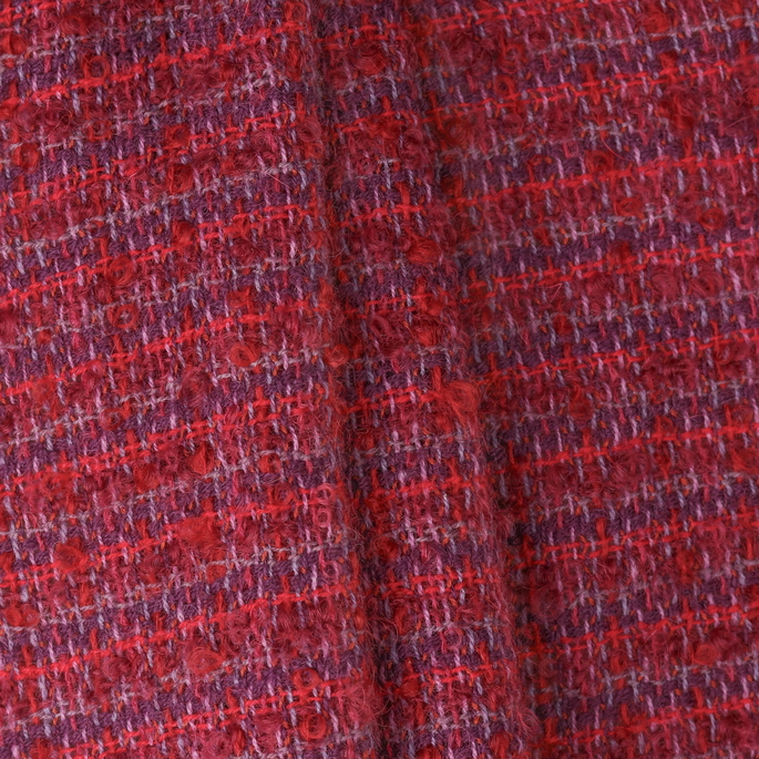 RK Classics Morley Boucle Wool Fuchsia Fabric image 2 of 2