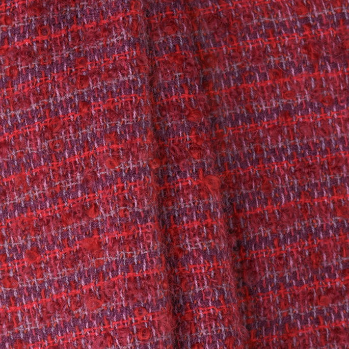 RK Classics Morley Boucle Wool Fuchsia Fabric image 2 of 2