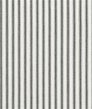Black and White 1 Striped Poly/Cotton Print - 60 Wide