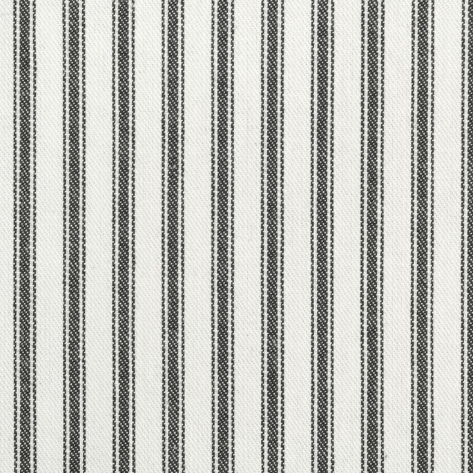 Covington Black Woven Ticking Fabric image 2 of 5