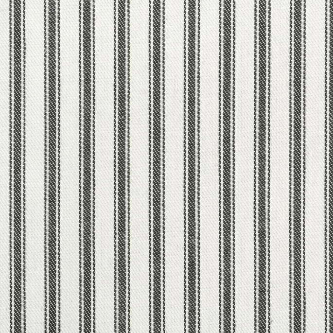 Covington Black Woven Ticking Fabric image 2 of 5