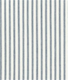 Covington Denim Blue Woven Ticking Fabric