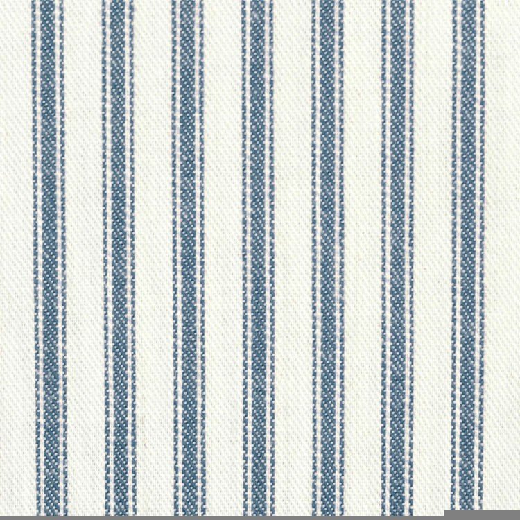 Striped Cotton Twill Fabric  Denim Blue and White Stripe – Fabrics Galore