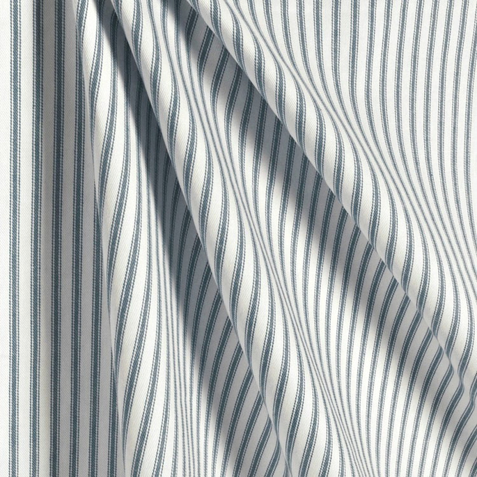 Covington Denim Blue Woven Ticking Fabric image 4 of 5