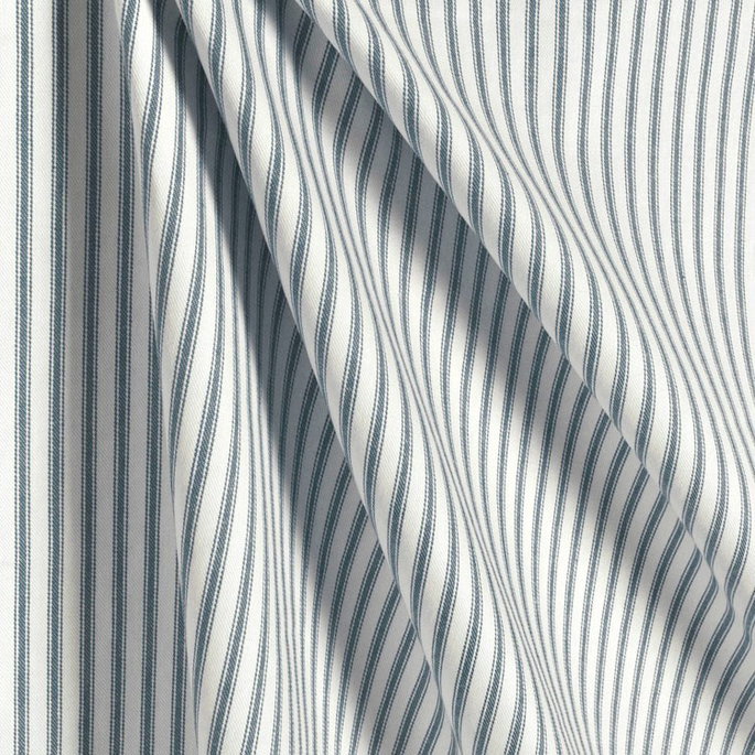 Covington Denim Blue Woven Ticking Fabric image 4 of 5