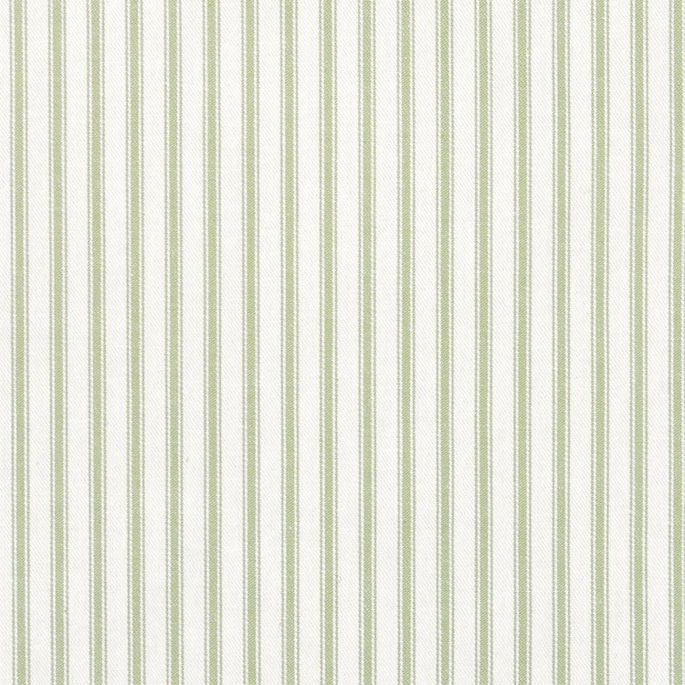 Covington Fern Green Woven Ticking Fabric image 1 of 5