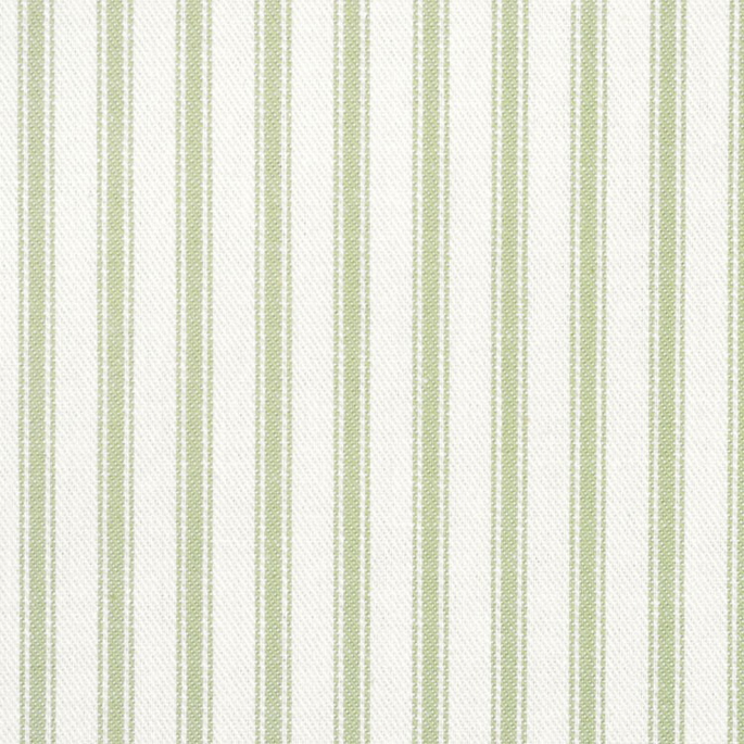 Covington Fern Green Woven Ticking Fabric image 2 of 5