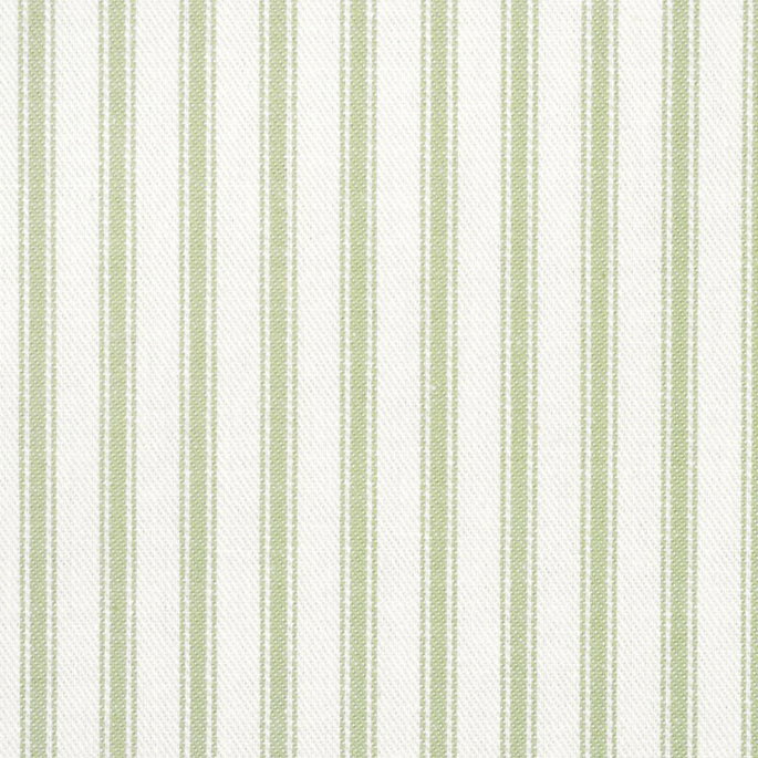 Covington Fern Green Woven Ticking Fabric image 2 of 5