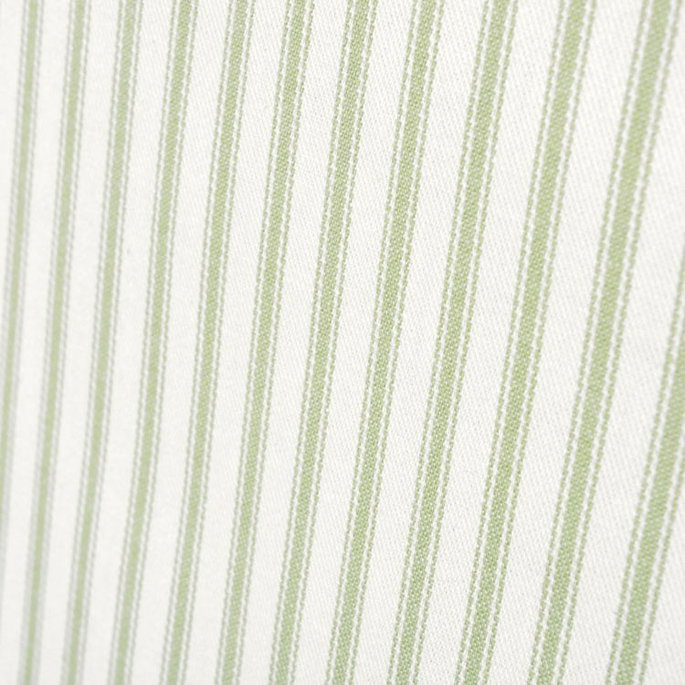 Covington Fern Green Woven Ticking Fabric image 5 of 5