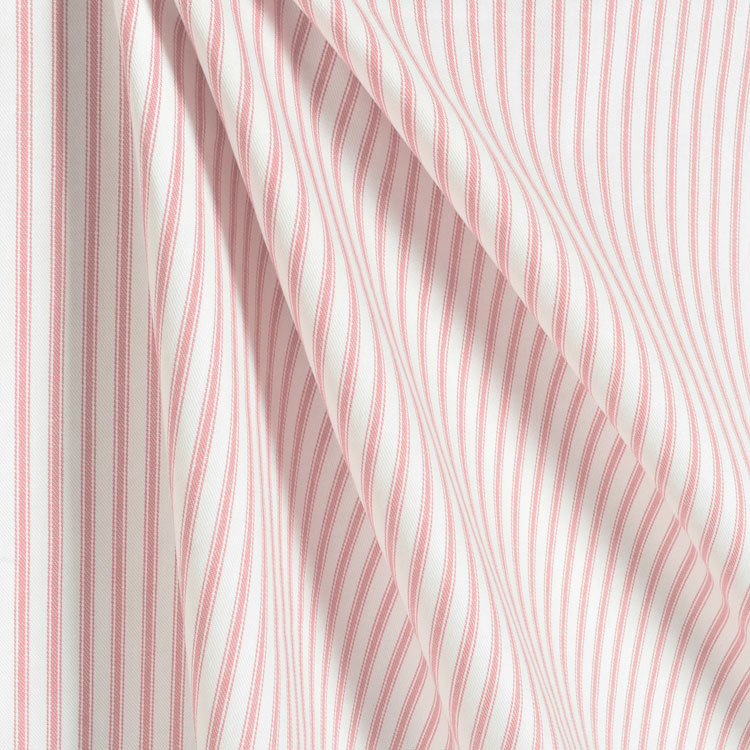 Covington Pink Woven Ticking Fabric | OnlineFabricStore