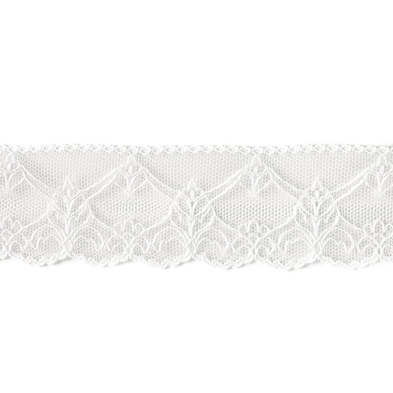 2" Oyster Floral Scallop Lace Trim