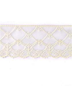3" Oyster Floral Scallop Lace Trim