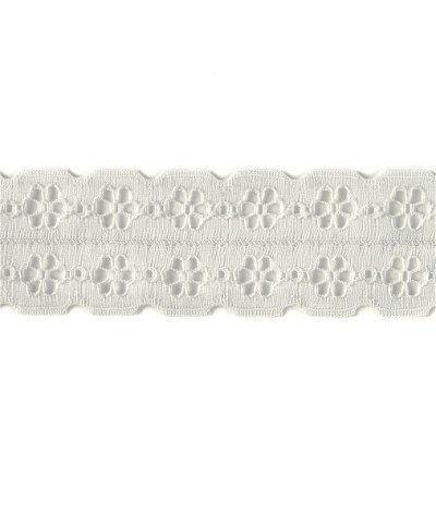 1-1/2 inch Pearl Floral Lace Trim