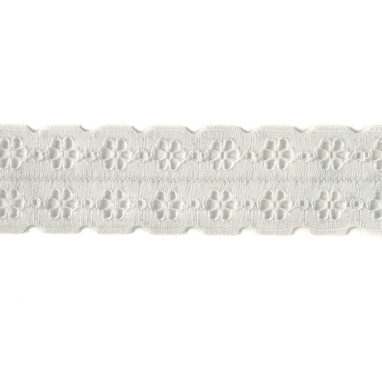 1-1/2" Pearl Floral Lace Trim