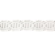 1/2" White Geometric Lace Trim