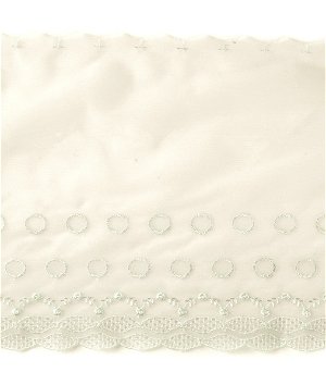 8 1/2" Oyster Embroidered Trim