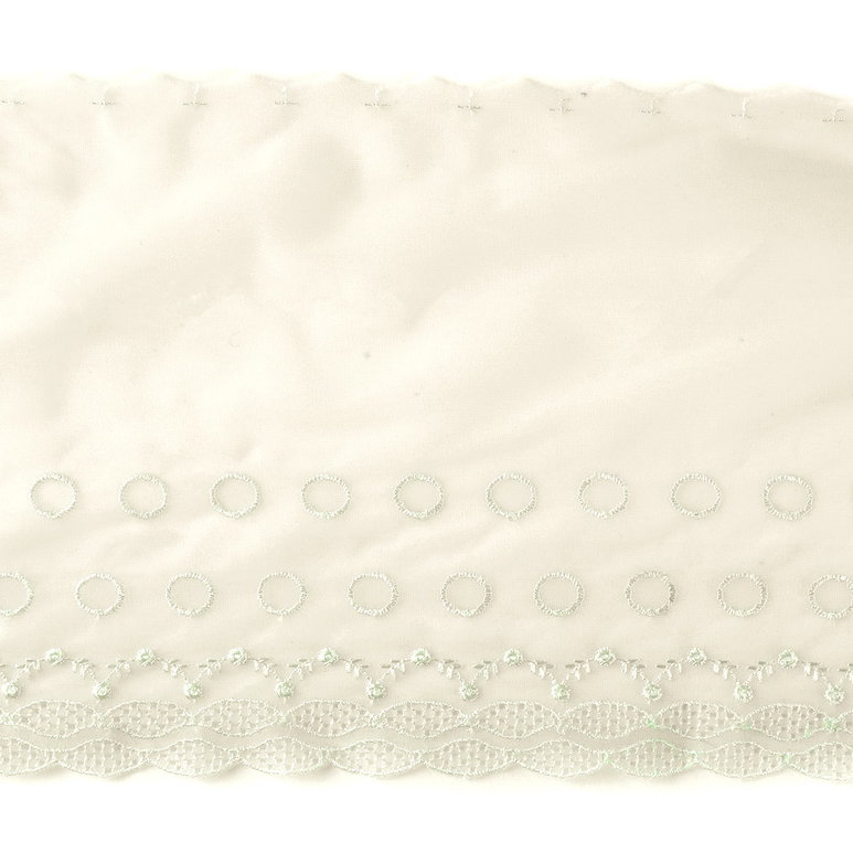 8-1/2" Oyster Embroidered Trim