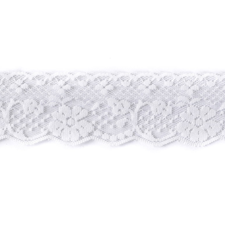 2" White Floral Scallop Lace Trim