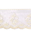 4" Ecru Floral Scallop Lace Trim