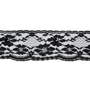2-1/2" Black Floral Lace Trim